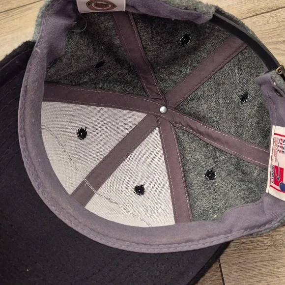 DALLAS STARS Sports Specialties Red‎ NHL Leather Strap Back Cap Hat VTG RARE